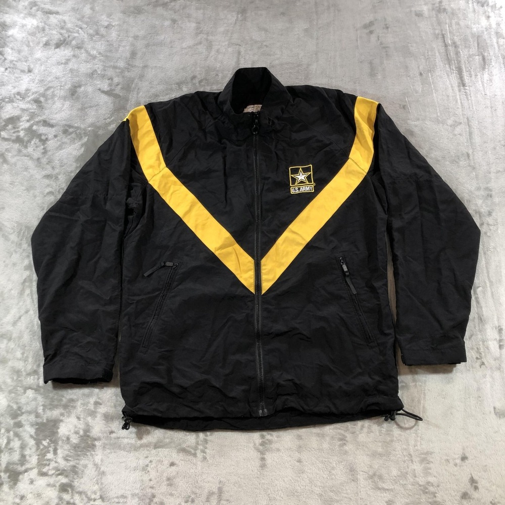 Unicor Jacket Womens Small Tall Black US Army APFU Windbreaker Running Zip